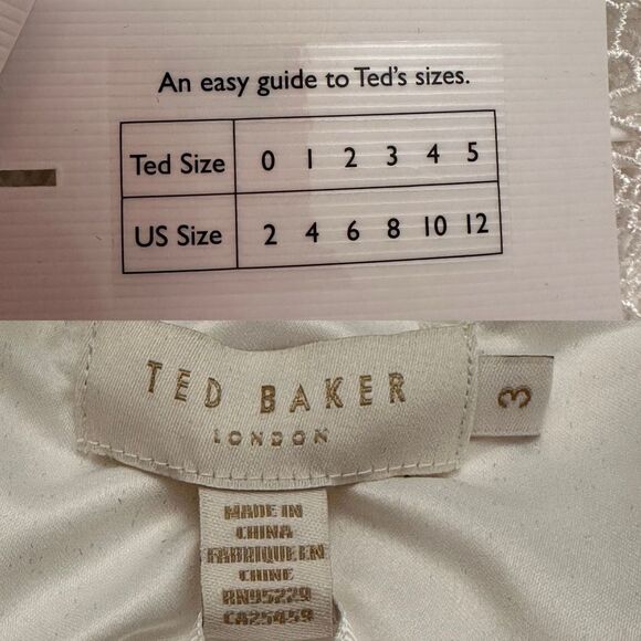 Ted Baker Carsey Crocheted Lace Yoke Shift Dress Ivory TB3 US8 - Picture 11 of 13